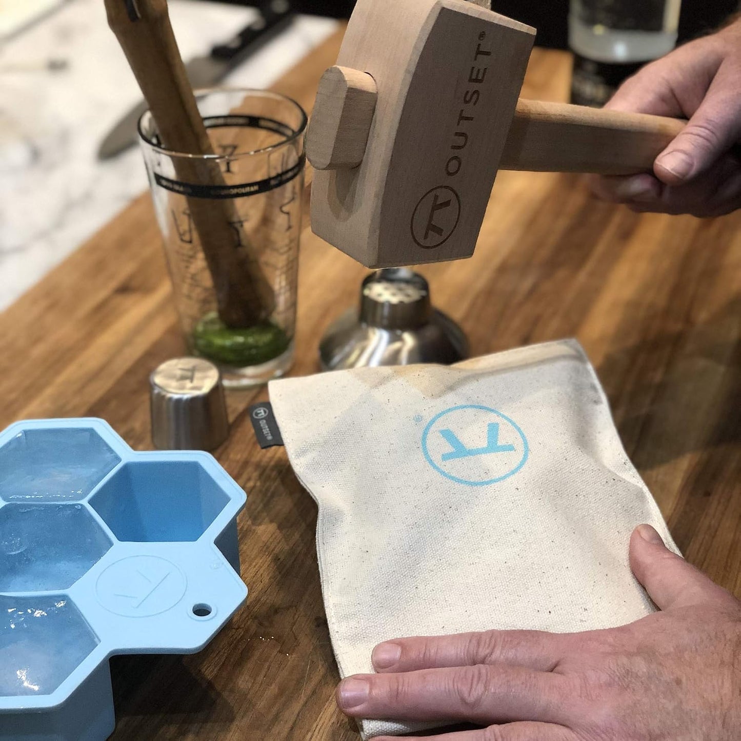 Kit barman Lewis 2 Pzas madera haya