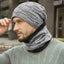 Set 2 Gorros Invierno Hombre Bufanda Calentador Cuello