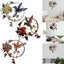 Silueta de pájaro de metal para pared interior y exterior