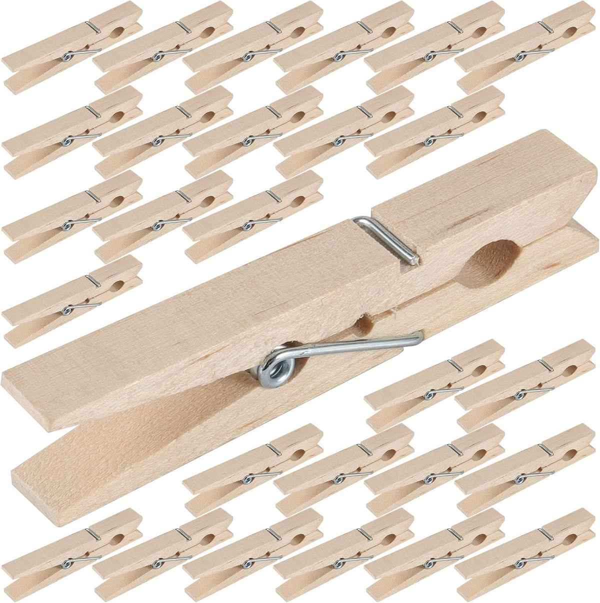 300 Pinzas Madera 2-7/8pulg Mejoradas con Resorte