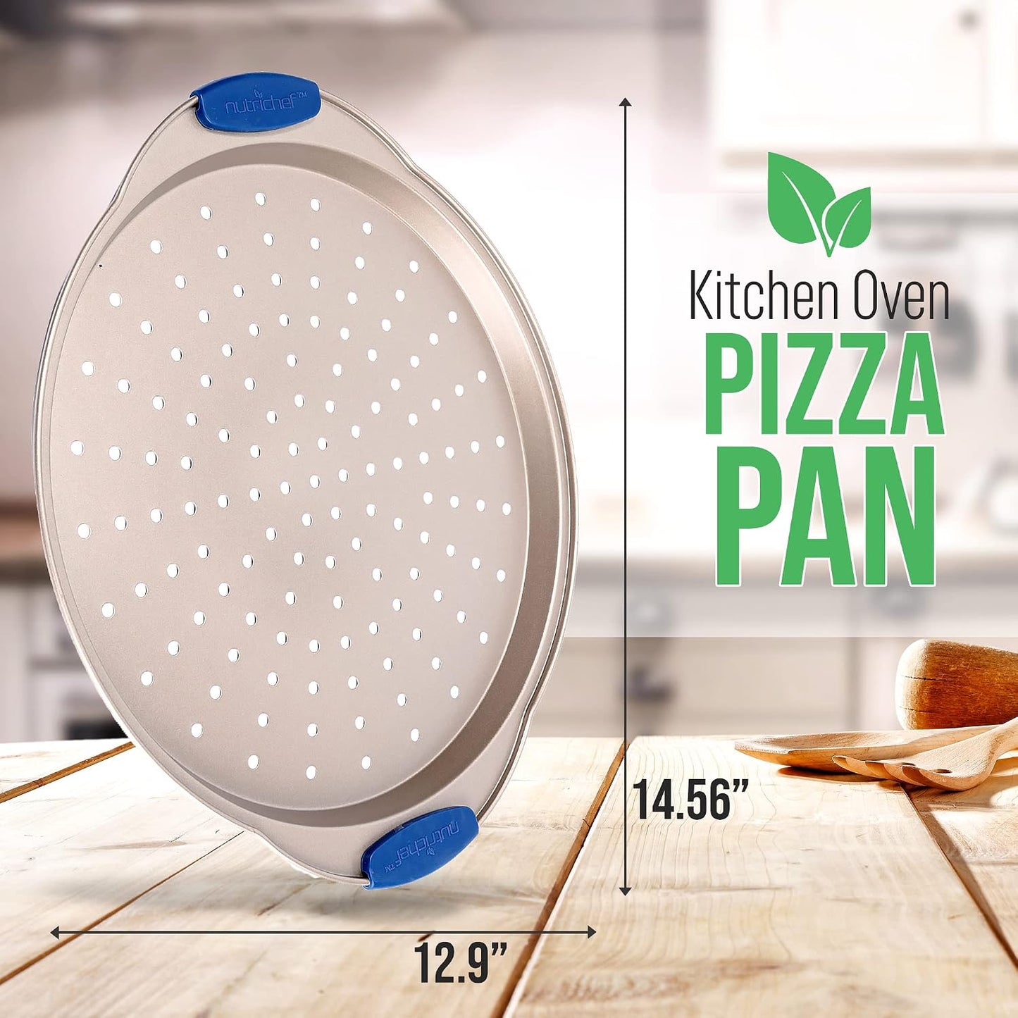 Bandeja antiadherente pizza 13pulg 12 pzas