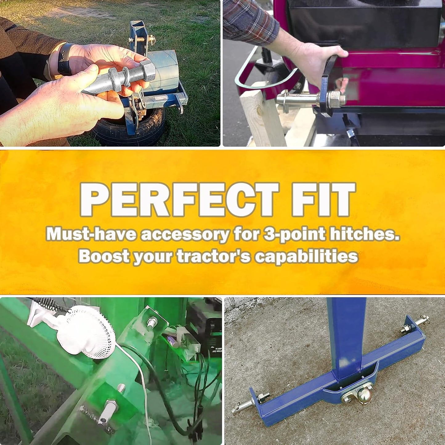 Accesorios enganche pasador tracción Cat 1 14cm set 3