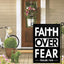 Bandera jardín doble cara 12x18pulg texto faith over fear