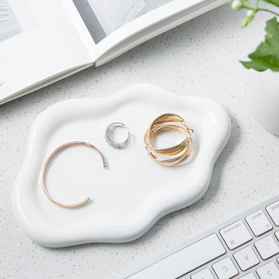 Plato cerámica para baratijas anillos aretes collares
