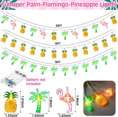 Guirnalda 80 luces LED hawaiana 40pies para fiestas verano