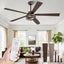 Ventilador techo 60" 6 velocidades luz motor CC