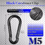 12 Mosquetones Resorte 2pulg Acero Galvanizado Negro Clip Llavero