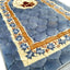 Alfombra oración islámica suave azul para viajes Eid