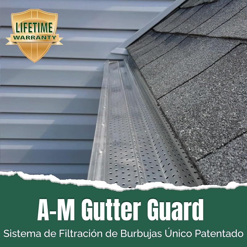 Protector canalón aluminio 6pulg acabado fresado