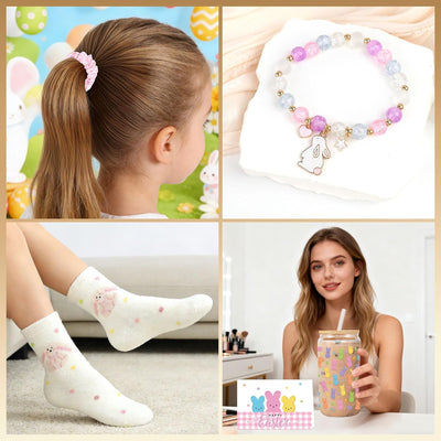 Juego de regalo de Pascua para adolescentes y mujeres con vaso de vidrio de 16 oz