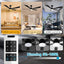 Ventilador techo 52" con luz 22W control remoto motor CC