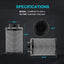 Ventilador conducto 4pulg 195CFM filtro carbono aluminio