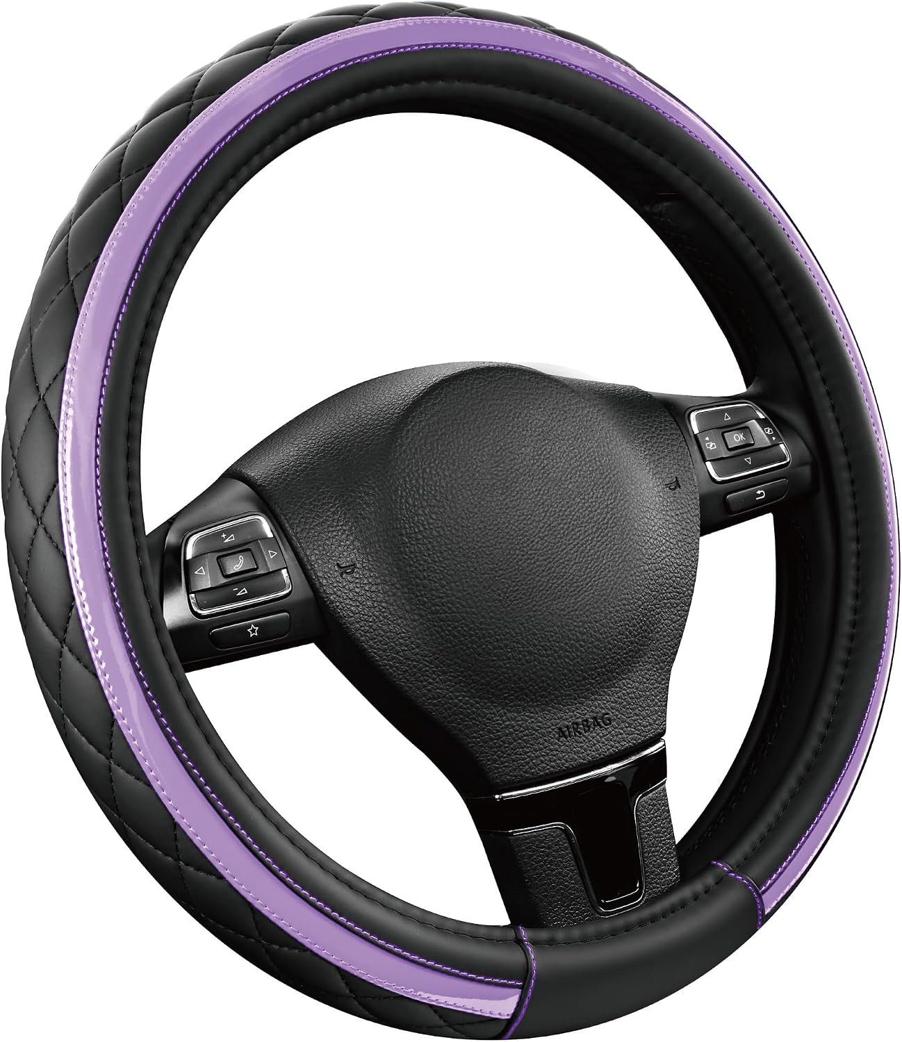 Funda volante cuero microfibra ajuste universal 14.5-15"