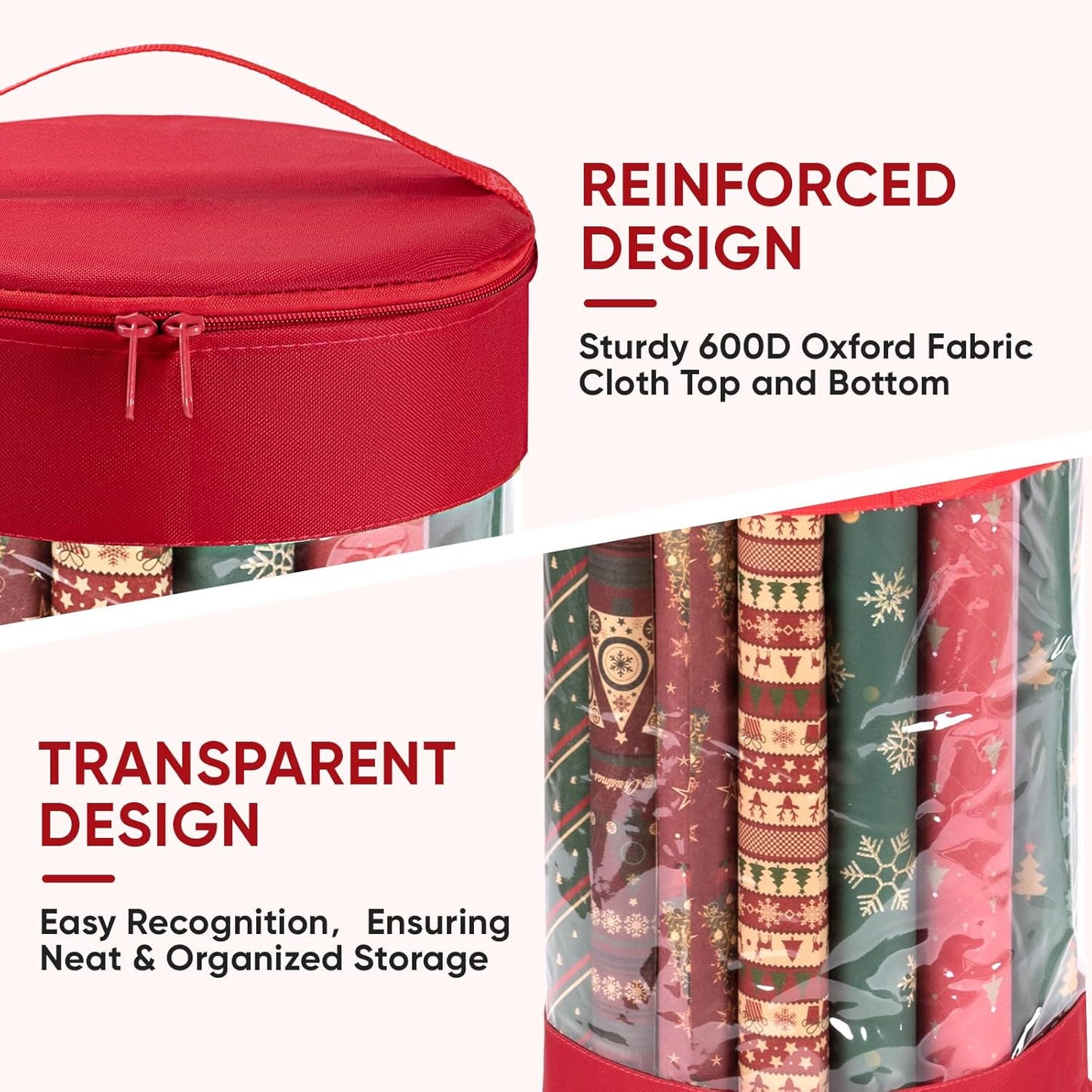 Organiz. papel regalo 41" PVC tela Oxford
