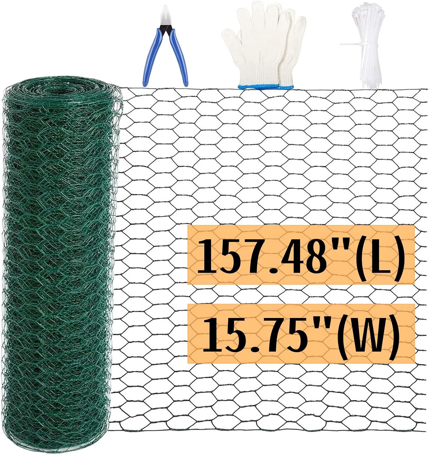 Alambre floral galvanizado 15.75x157.48" revestimiento PVC