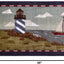 Alfombra decorativa azul 30x46"