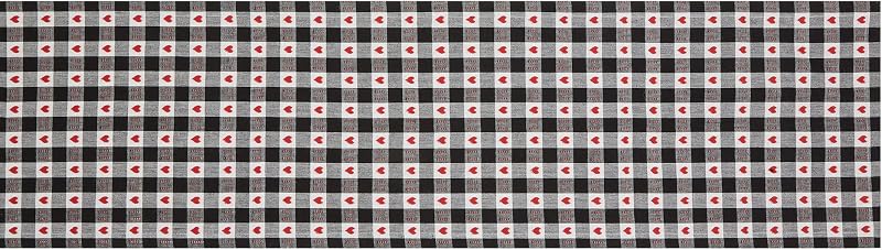 Camino mesa 14x72pulg cuadros corazones Dobby