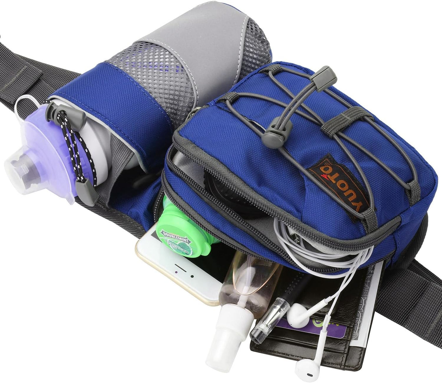 Bolsa cintura con botella agua para correr caminar senderismo