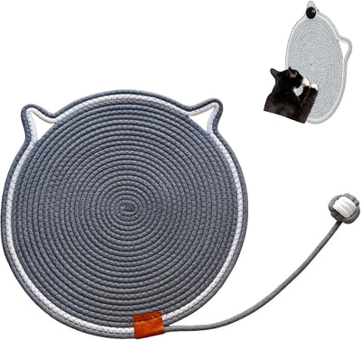 Tapete rascador gato cuerda algodón 16.9pulg doble cara
