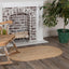 Alfombra ovalada yute con almohadilla 31x44in