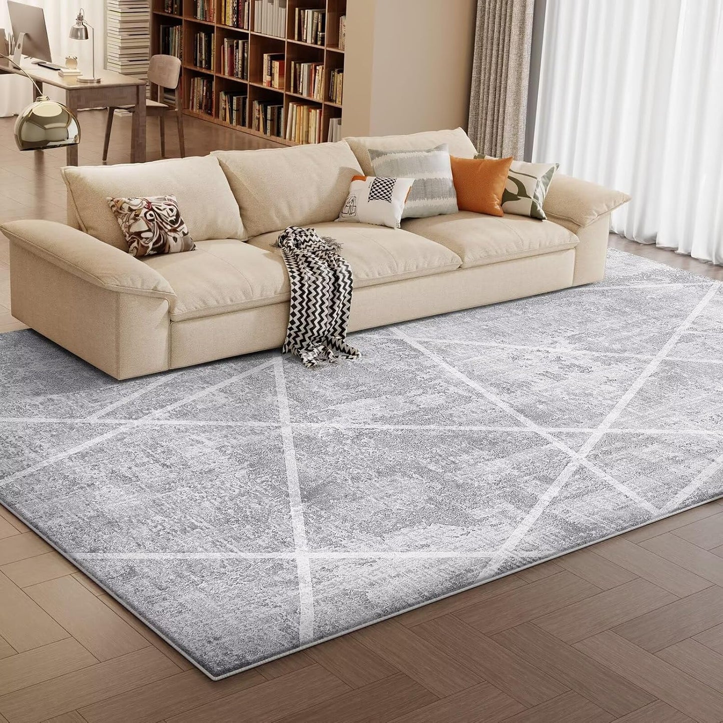 Alfombra Moderna 5x7 Espuma 10mm Sala Dormitorio