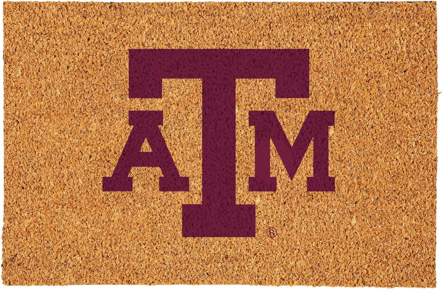 Tapete fibra coco 36x24pulg logotipo NCAA Texas A&M