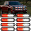 8 Pzas Luces Estroboscópicas LED 12V 24V Rojas Blancas