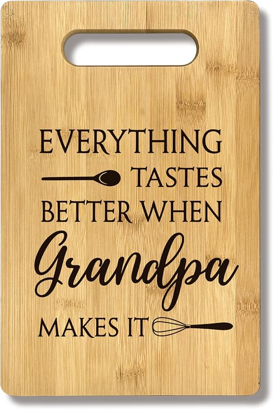 Tabla cortar bambú decoración cocina cumpleaños papá