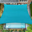 Toldo rectangular 8x8ft UV para porche turquesa