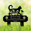 Placa conmemorativa gato 12pulg metal patio resistente