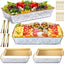 Set 4 bandejas refrigeradas 16x9.45pulg con compartimentos