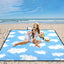 Manta playa 79x79pulg 3 capas impermeable plegable