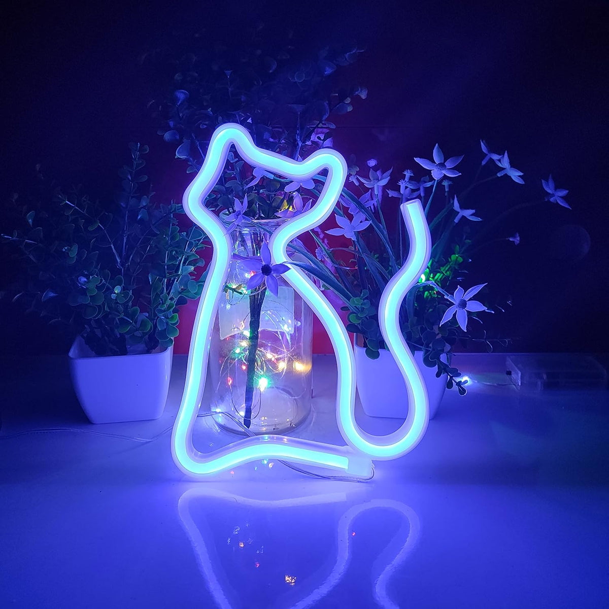 Letrero neón USB o 3 pilas AA decoración pared dormitorio niños