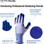 6 Pzas Guantes Jardinería Transpirables Talla S Azul Rojo