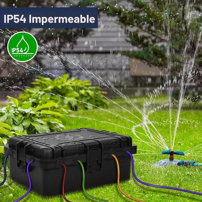 Caja eléctrica exterior IP54 con enchufe y temporizador