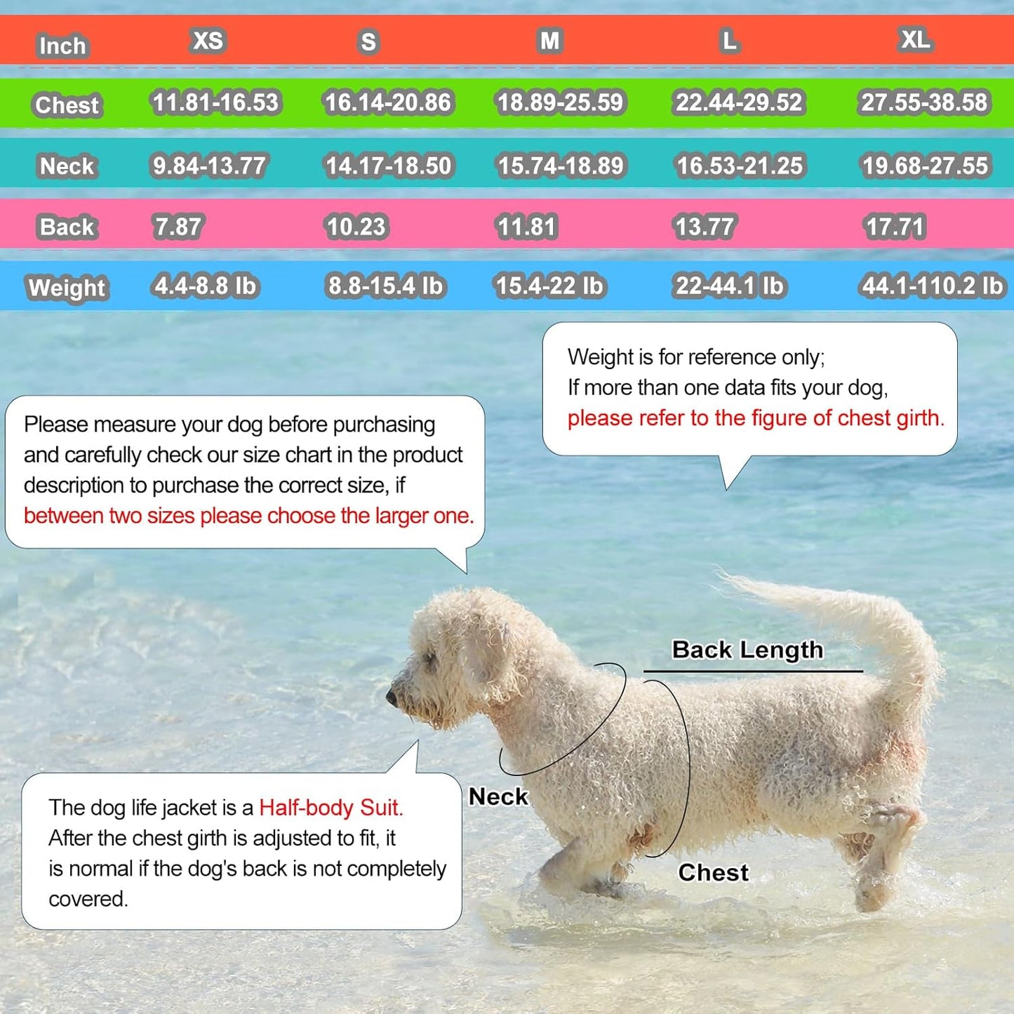 Chaleco salvavidas perro alta visibilidad y flotación con