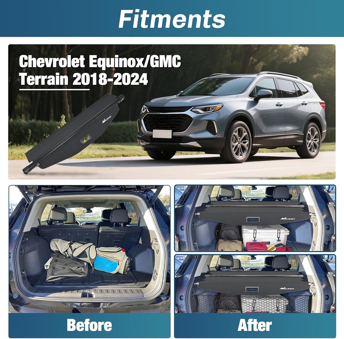 Cubierta maletero Chevy Equinox GMC Terrain retráctil