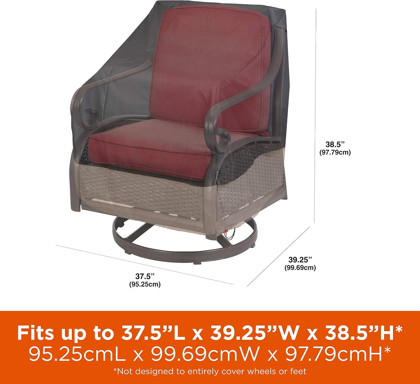 Funda giratoria silla patio tela UV 37.5