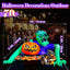 Inflable zombi verde LED decoración maletero SUV Halloween