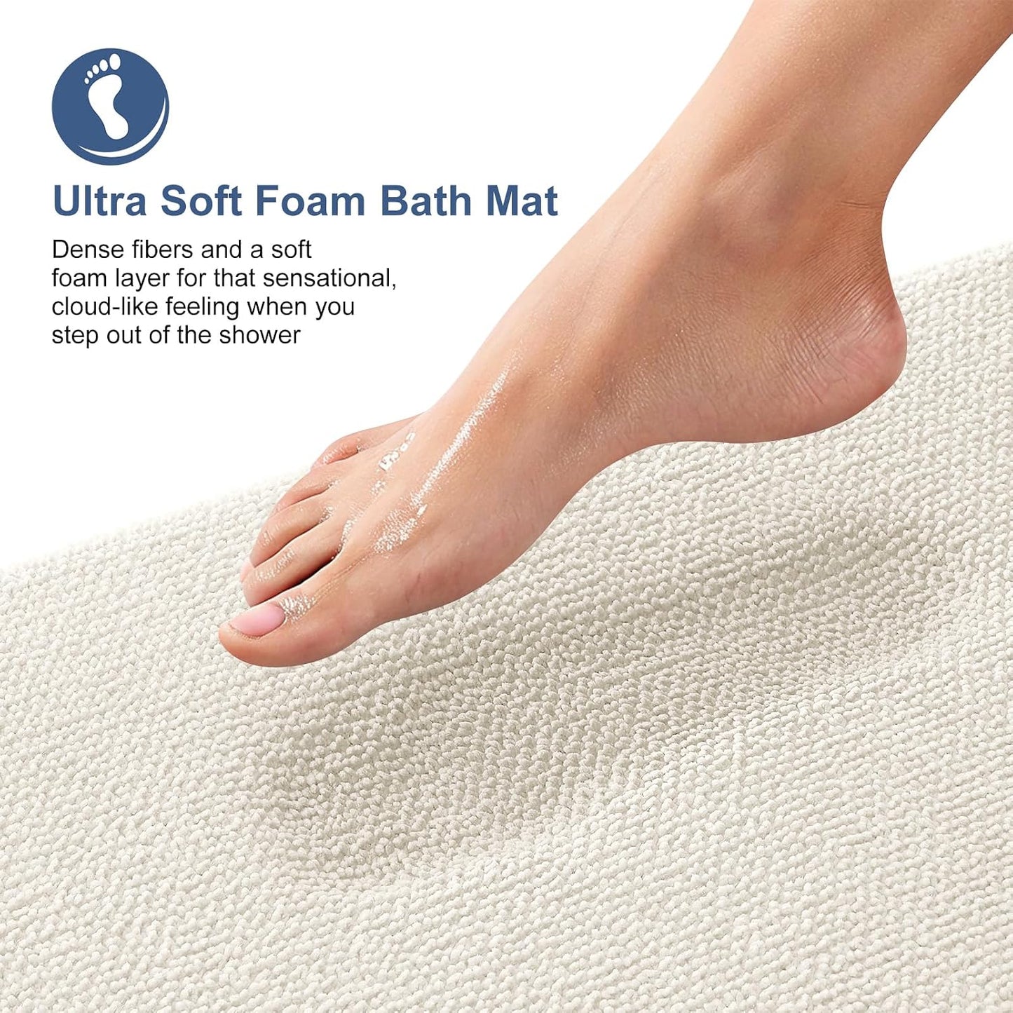 Alfombras baño forma U 24x20pulg espuma viscoelástica