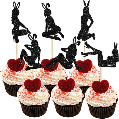 24 Adornos Cupcakes Purpurina San Valentín Boda Aniversario