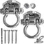 2 Perchas Acero Inox 304 Resistentes 2000lb para Columpio 180°