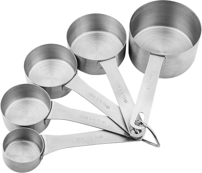 Set 6 Tazas Medidoras Acero Inox 18/8