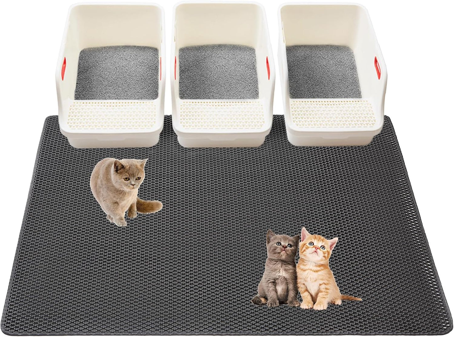Tapete arena gatos xxl 47x36 captadora 2 capas
