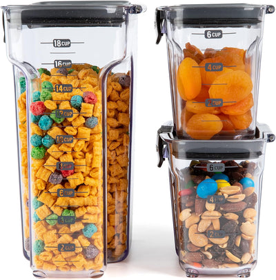 Set recipientes plástico transparente con magnéticos