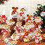 12 Tarros Navidad con Tapa Muñeco Plástico