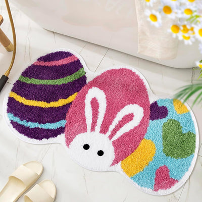 Tapete baño antideslizante con huevos pascua 31.5x17.1pulg