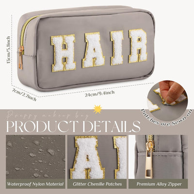 4 Pzas Bolsas Maquillaje Preppy con Cierre para Viaje