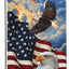 Bandera jardín doble cara 12x18pulg águila americana