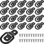 20 Anillos D 1/4" Anclaje 2400lb Correas Acero